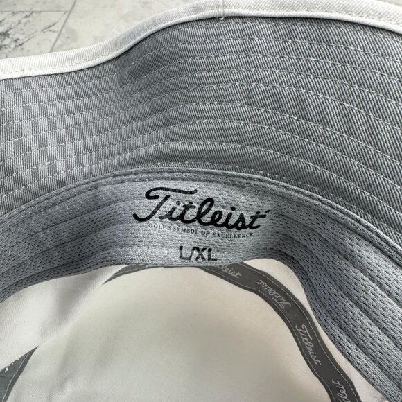 Titleist Golf Montauk Bucket Full Brim Hat/Cap - White/Black SIZE: L/XL - Picture 4 of 4